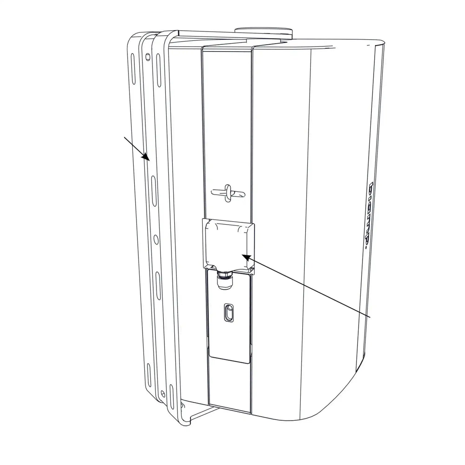 Biamp Desono EX-S10SUB-UB 10” Subwoofer Surface Mount Indoor/Outdoor Loudspeaker. 8 Ohm operation, included indexing u-bracket and weather cover (Black) - 911.1824.900 Speakers Biamp