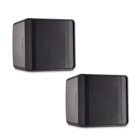Biamp Desono KUBO3T 3" compact design full range surface mount loudspeaker, 70 - 100 volt / 10 watts or 16 ohms / 40 watts, mounting bracket and safety cable included (Pair, Black) - 911.0685.900 - Creation Networks