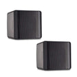Biamp Desono KUBO5T 5.25" compact design two-way surface mount loudspeaker, 70 - 100 volt / 30 watts or 16 ohms / 80 watts, mounting bracket and safety cable included (Pair, Black) - 911.0689.900 - Creation Networks