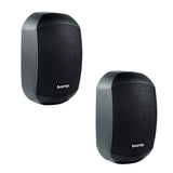 Biamp Desono MASK4CT 4.25" small design two-way surface mount loudspeaker, 70 - 100 volt / 20 watts or 16 ohms / 70 watts, CLICKMOUNT bracket and safety cable included (Pair, Black) - 911.0639.900 - Creation Networks