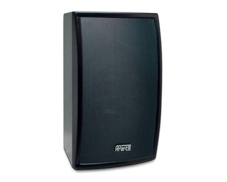 Biamp Desono MASK8F 8" two-way full range wooden design surface mount loudspeaker, 8 ohms / 300 watts, wall bracket and pole mount tube included (Black) - 911.1416.900 - Creation Networks