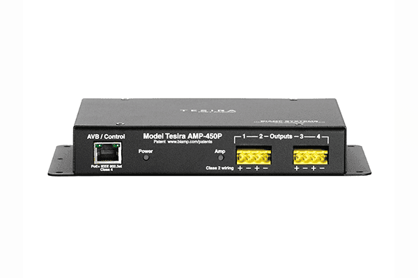 Biamp Tesira AMP-450P 4 Channel PoE+ Conferencing Amplifier - 911.0010.900 - Creation Networks