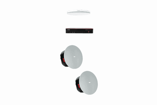 Biamp Tesira MRB-M-X400-C Medium meeting room bundle with TesiraFORTÉ X 400 and white ceiling microphone (White) - 950.1804.900 - Creation Networks