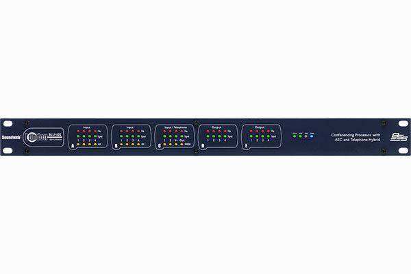 BSS 10 analog mic/line input, 8 analog output, networked signal processor w/ 8 independent AEC algorithms, telephone hybrid & BLU link - BSSBLU102M Audio Signal Processing BSS Audio
