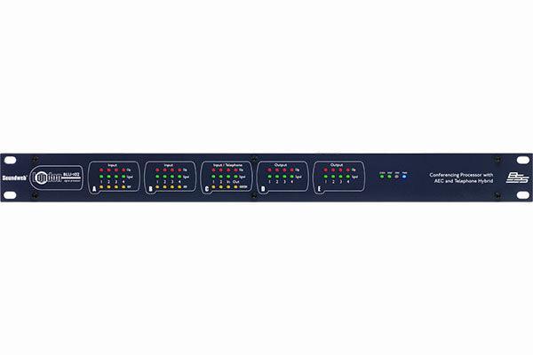 BSS 10 analog mic/line input, 8 analog output, networked signal processor w/ 8 independent AEC algorithms, telephone hybrid & BLU link - BSSBLU102M - Creation Networks