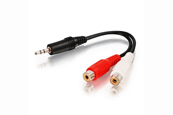 C2G 0.5ft (0.15m) Value Series™ One 3.5mm Stereo Male To Two RCA Stereo Female Y-Cable - 40422 - Creation Networks