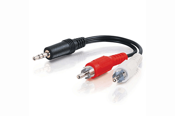 C2G 0.5ft (0.15m) Value Series™ One 3.5mm Stereo Male To Two RCA Stereo Male Y-Cable - 40421 - Creation Networks