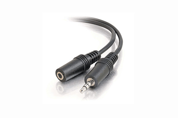C2G 1.5ft (0.46m) 3.5mm M/F Stereo Audio Extension Cable - 40405 - Creation Networks