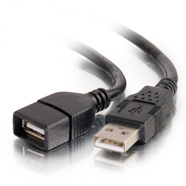 C2G 2m USB 2.0 A Male to A Female Extension Cable - Black (6.6ft)-52107 - Creation Networks