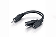 C2G 6ft (1.8m) One 3.5mm Stereo Male to Two 3.5mm Stereo Female Y-Cable - CG40427 - Creation Networks
