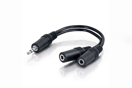 C2G 6ft (1.8m) One 3.5mm Stereo Male to Two 3.5mm Stereo Female Y-Cable - CG40427 - Creation Networks