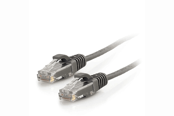 C2G Cat6 Snagless Unshielded (UTP) Slim Ethernet Network Patch Cable 1 FT- Gray - 01085 - Creation Networks