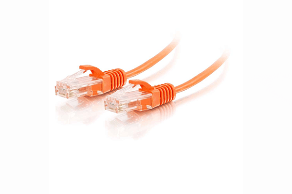 C2G Cat6 Snagless Unshielded (UTP) Slim Ethernet Network Patch Cable 1 FT- Orange - 01175 - Creation Networks