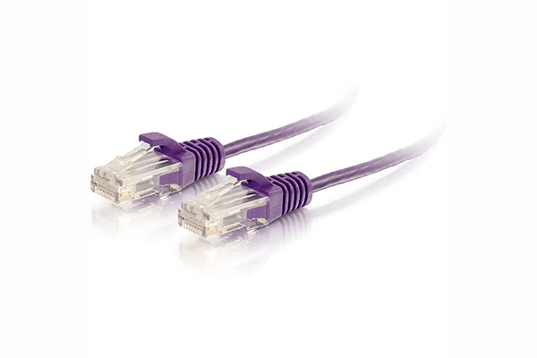 C2G Cat6 Snagless Unshielded (UTP) Slim Ethernet Network Patch Cable 1 Ft- Purple - 01180 - Creation Networks