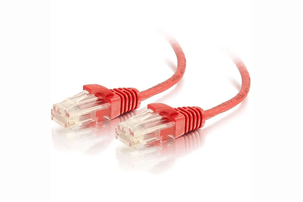 C2G Cat6 Snagless Unshielded (UTP) Slim Ethernet Network Patch Cable 1 Ft- Red - 01165 - Creation Networks