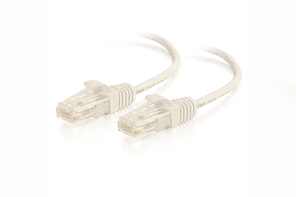 C2G Cat6 Snagless Unshielded (UTP) Slim Ethernet Network Patch Cable 1 Ft- White 01185 - Creation Networks