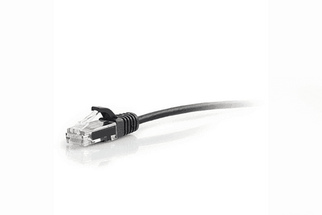 C2G RJ45 Male to RJ45 Male Slim Cat 6 Patch Cable (1', Black) - CG01098 - Creation Networks