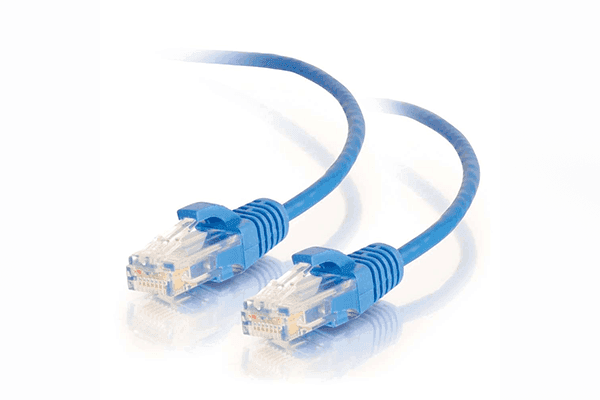 C2G RJ45 Male to RJ45 Male Slim Cat 6 Patch Cable (10', Blue) - CG01083 - Creation Networks