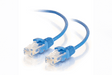 C2G RJ45 Male to RJ45 Male Slim Cat 6 Patch Cable (7', Blue) - CG01080 - Creation Networks