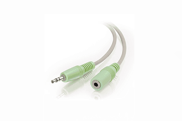 C2G6ft (1.8m) 3.5mm M/F Stereo Audio Extension Cable (PC-99 Color-Coded) - CG27408 - Creation Networks