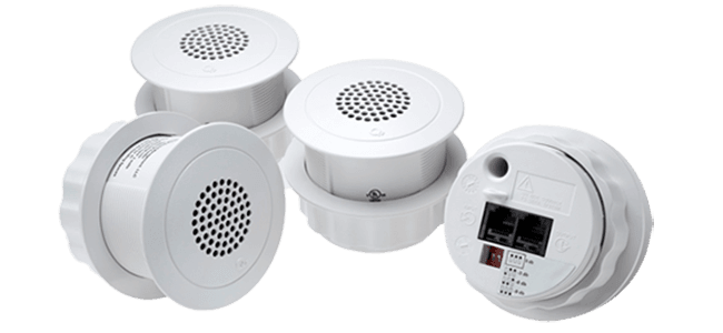 Cambridge Sound Qt® E-A-W-16-4 Standard Emitters, White, 4 pack, with 4 x 16 ft white plenum rated cables - 0893.900 - Creation Networks