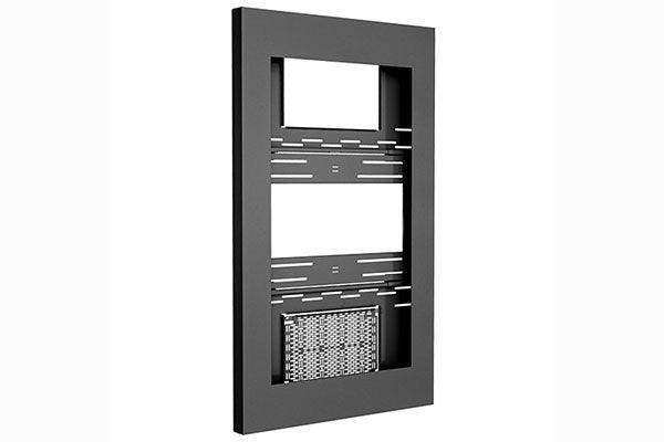Chief 49" Portrait On-Wall Kiosk W/Glass Blk - LW49UBPG - Creation Networks