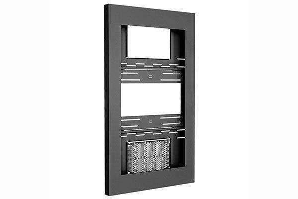 Chief 50" Portrait On-Wall Kiosk W/Glass Blk - LW50UBPG - Creation Networks