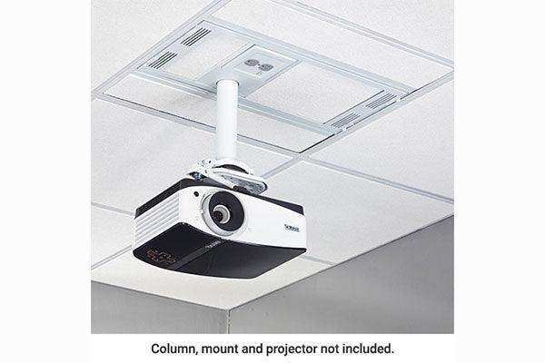Chief CEILING STORAGE BOX 1X2 W/COLUMN W/POWER - CMS491CP2 - Creation Networks