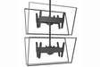 Chief FUSION™ Large Back-to-Back Stacked Ceiling Mounts - LCB1X2U - Creation Networks