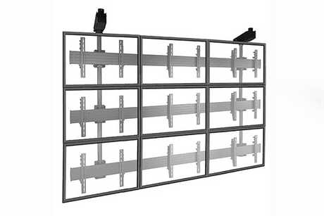 Chief FUSION™ Micro-Adjustable Large Ceiling Mounted 3 x 3 Video Wall Solutions - LCM3X3U - Creation Networks