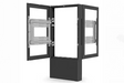 Chief Impact™ Floor Mounted Back-to-Back Kiosk, Portrait 49” Black - LF49UBP-B2B - Creation Networks