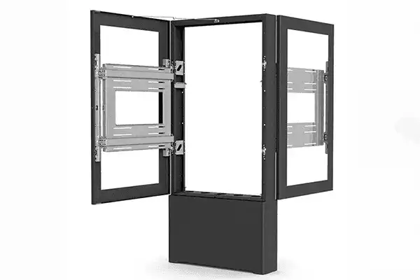Chief Impact™ Floor Mounted Back-to-Back Kiosk, Portrait 49” Black - LF49UBP-B2B - Creation Networks