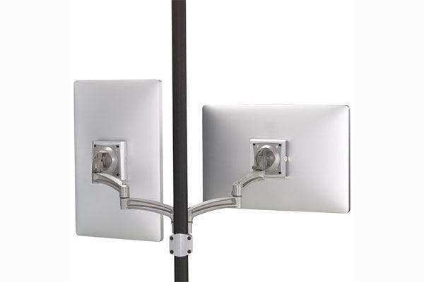 Chief K2 Pole Mnt Dual Disp Dual 2L Arms Slv - K2P220S - Creation Networks