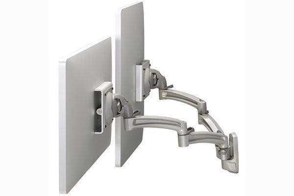Chief K2 Wall Mnt Dual Disp Dual 2L Arms Slv - K2W220S - Creation Networks