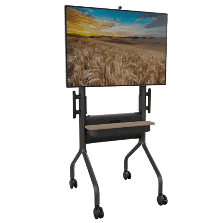 Chief LSCUB Voyager Large Manual Height Adjustable AV Cart for 50-75" LCD Displays (Black) - Creation Networks