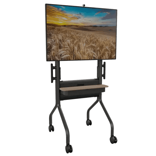 Chief LSCUB Voyager Large Manual Height Adjustable AV Cart for 50-75" LCD Displays (Black) - Creation Networks
