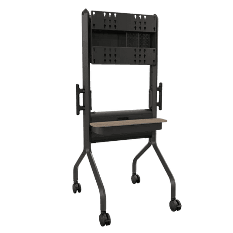 Chief LSCUB Voyager Large Manual Height Adjustable AV Cart for 50-75" LCD Displays (Black) - Creation Networks
