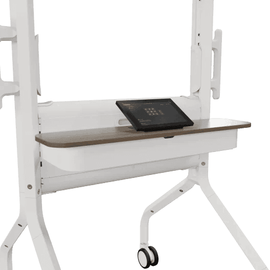 Chief LSCUW Voyager Large Manual Height Adjustable AV Cart for 50-75" LCD Displays (White) - Creation Networks
