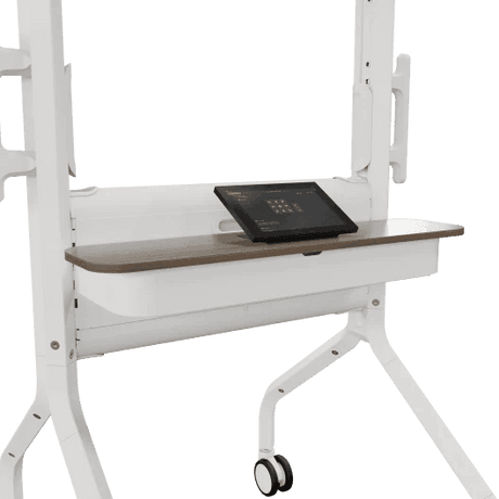 Chief LSCUW Voyager Large Manual Height Adjustable AV Cart for 50-75" LCD Displays (White) - Creation Networks