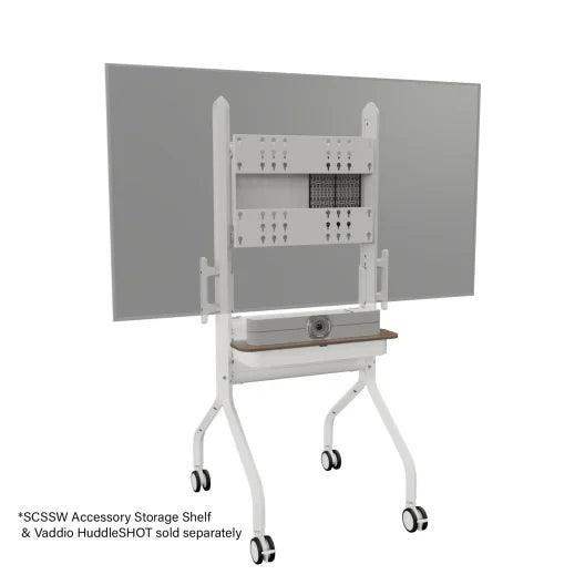 Chief LSCUW Voyager Large Manual Height Adjustable AV Cart for 50-75" LCD Displays (White) - Creation Networks