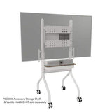 Chief LSCUW Voyager Large Manual Height Adjustable AV Cart for 50-75" LCD Displays (White) - Creation Networks