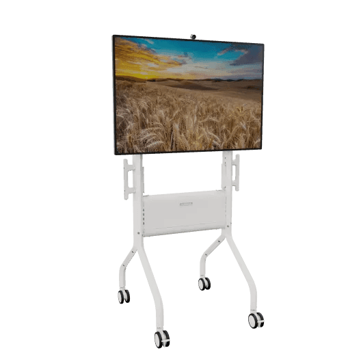 Chief LSCUW Voyager Large Manual Height Adjustable AV Cart for 50-75" LCD Displays (White) - Creation Networks