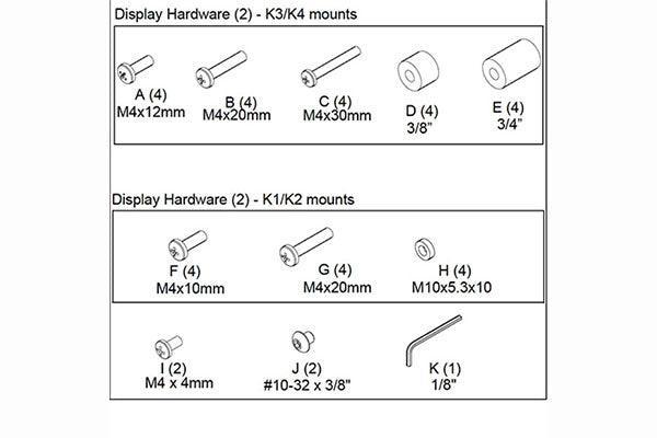 Chief Monitor Interface Hardware Kit (X2) - KRA242 - Creation Networks