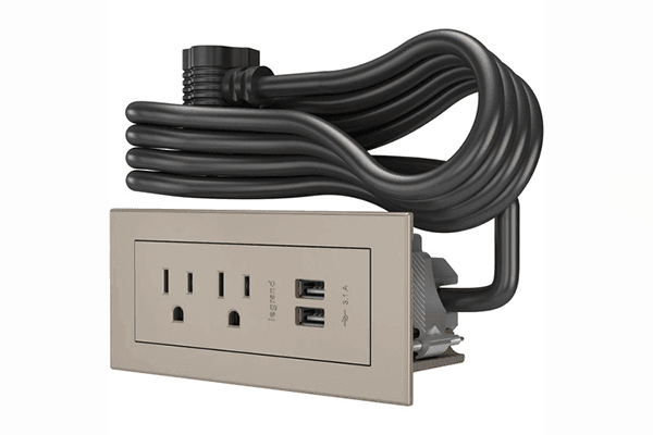 Chief Radiant Power Center 2-AC/2-USB (Nickel) - KRARPC22N - Creation Networks