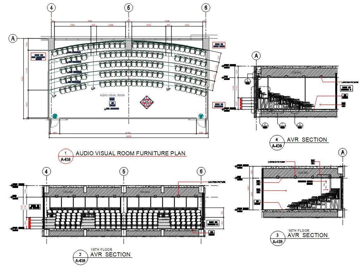 Creation Networks Conference Room AV Design CAD for 1 Large Room - Creation Networks