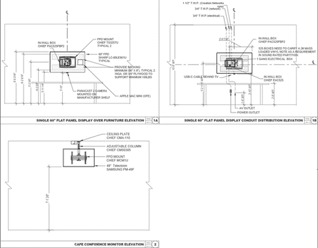 Creation Networks Conference Room AV Design CAD for 1 Small Room - Creation Networks