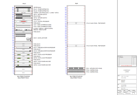 Creation Networks Rack Elevation Design CAD for a 41u+ System - Creation Networks