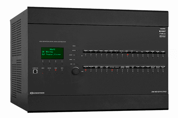Crestron 16x16 DigitalMedia™ Switcher with Redundant Power Supplies - DM-MD16X16-CPU3-RPS - Creation Networks