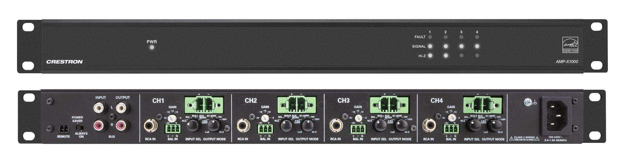 Crestron AMP-X1000 4-Channel Amplifier, 1000 W – Creation Networks