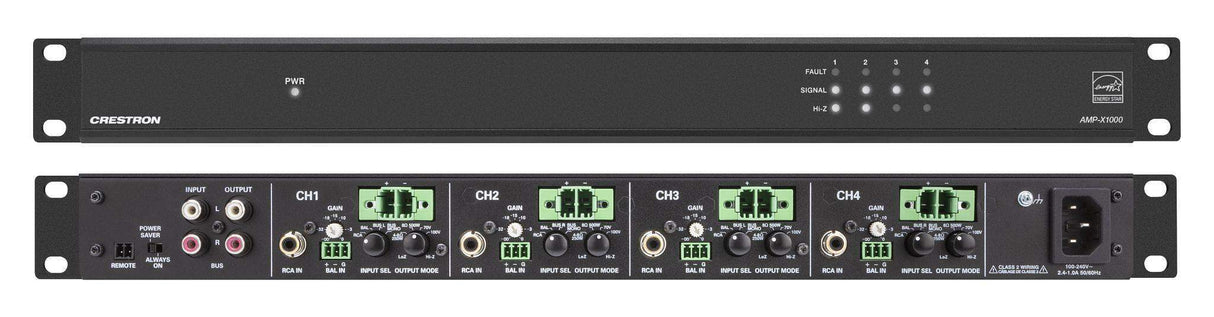 Crestron AMP-X1000 X-Series Amplifier, 1000 W - Creation Networks